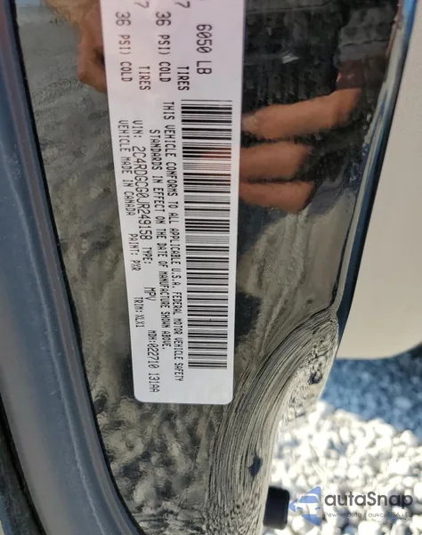 2018 Dodge Grand Caravan Sxt из США, поврежденный, VIN 2C4RDGCG0JR249158